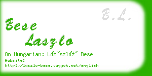 bese laszlo business card